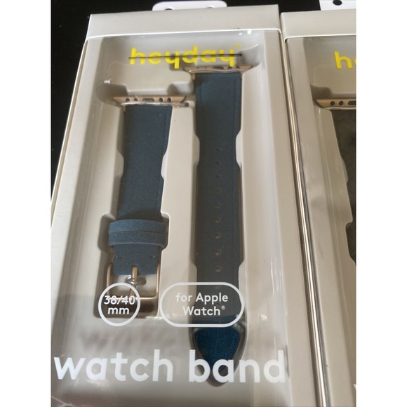 New 3 apple watch wrist bands suede snakeskin $90 Heyday Teal Green 38/40 - Picture 3 of 10